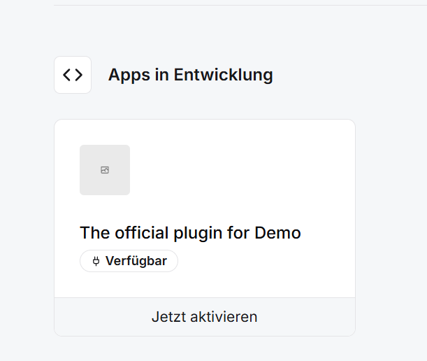 Hub inactive App card