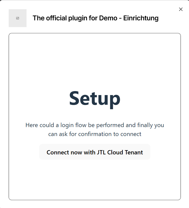 Hub connection dialog